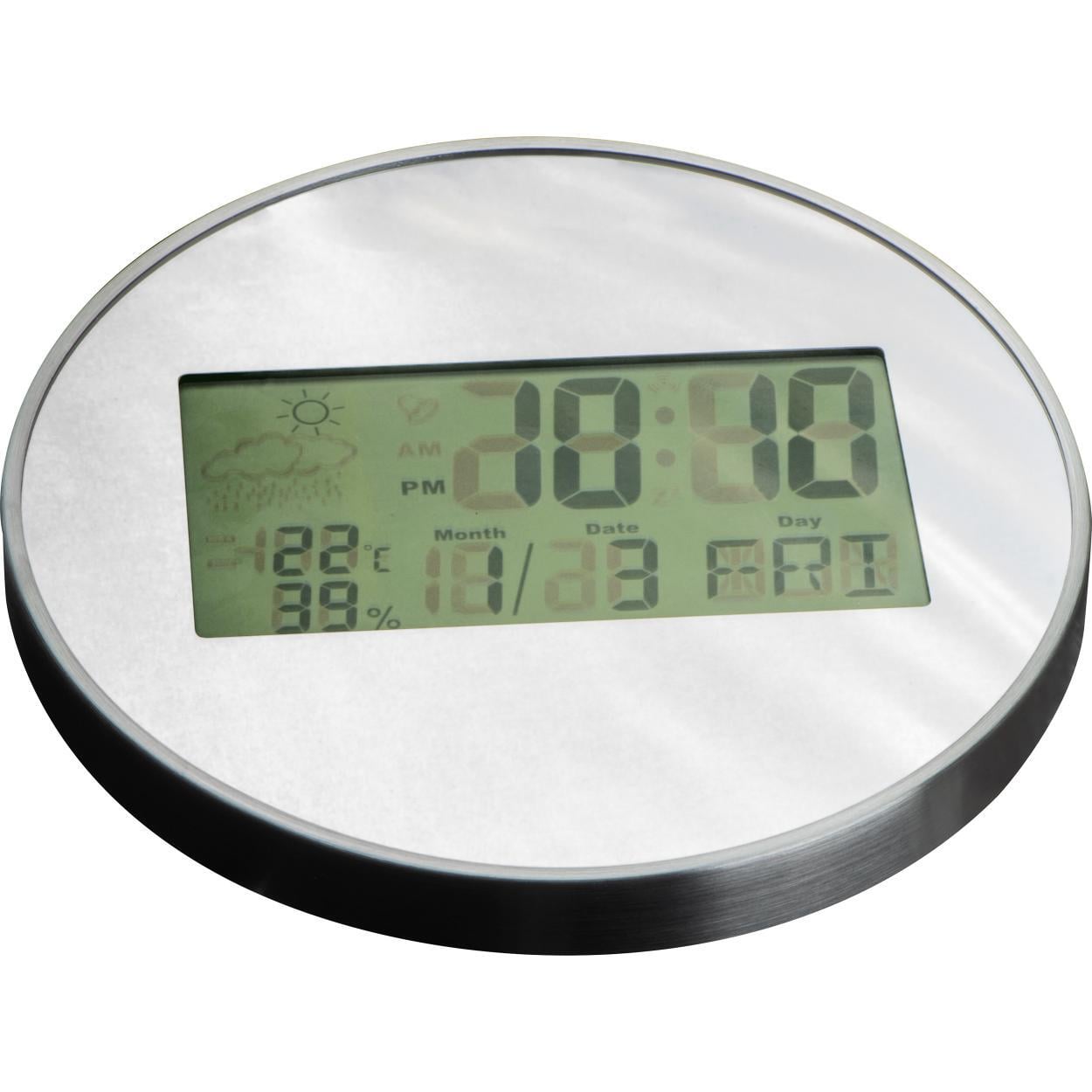 Wandklok met een digitaal display sample
