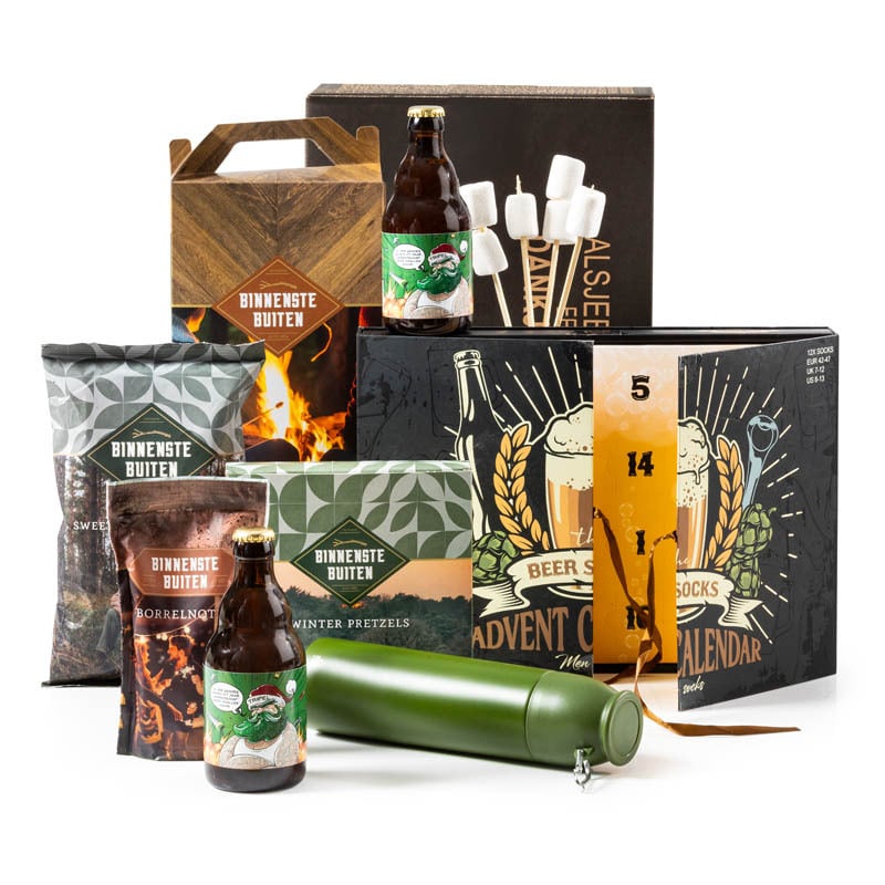 Kerstpakket Bier, Snacks & Sokken Standaard  6142