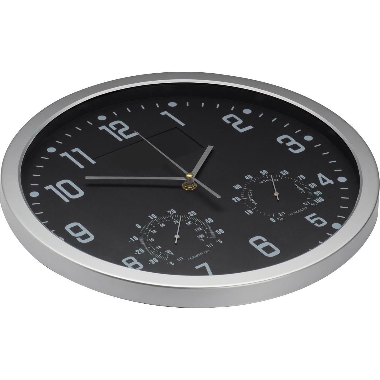 Wandklok met thermometer en hygrometer sample