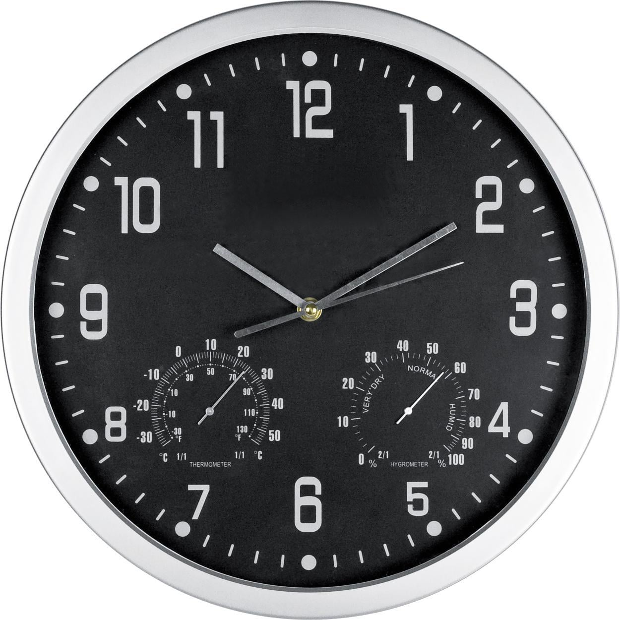 Wandklok met thermometer en hygrometer bedrukken