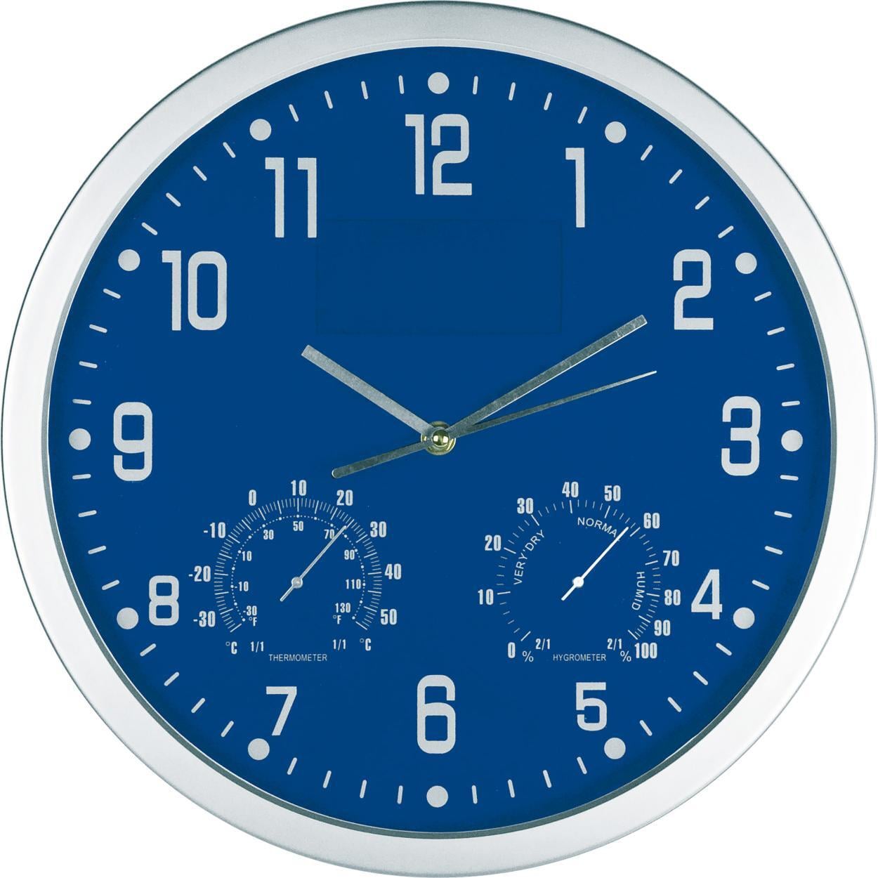 Wandklok met thermometer en hygrometer sample