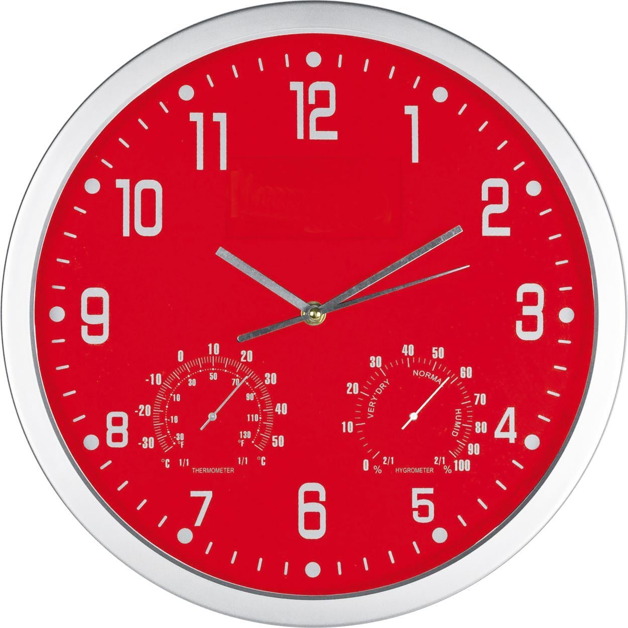 Wandklok met thermometer en hygrometer 13180