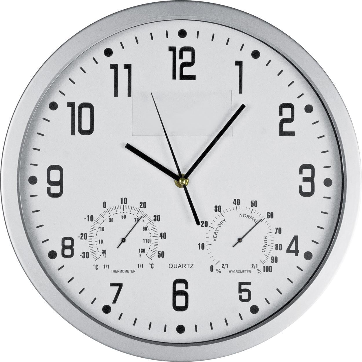 Wandklok met thermometer en hygrometer sample