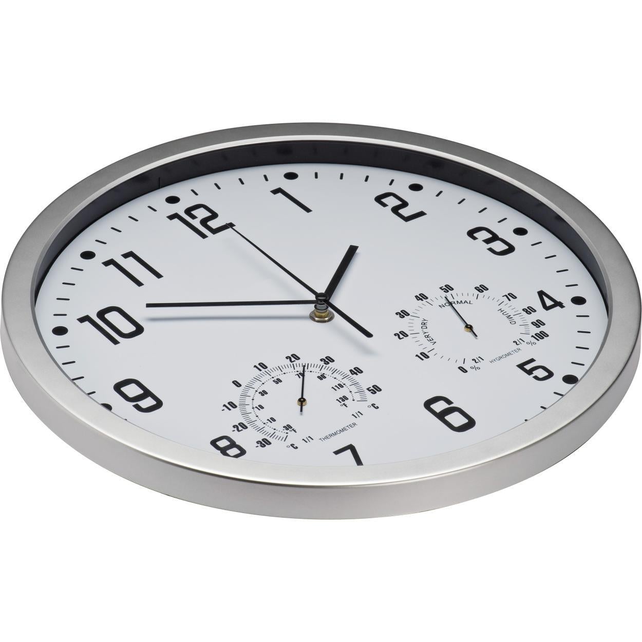Wandklok met thermometer en hygrometer 13181