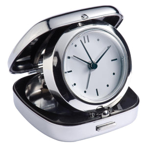 Uitklapbare metalen Quartz reiswekker 12724