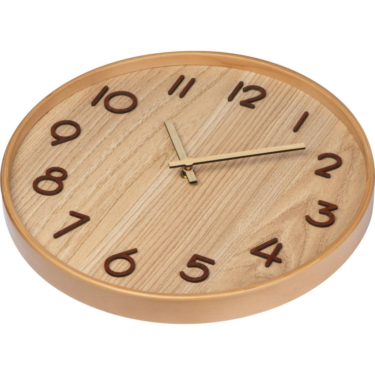 Klok van hout - Analoog 6539