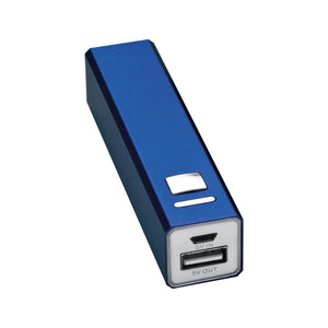 Powerbank, metaal blauw Graveren 9647