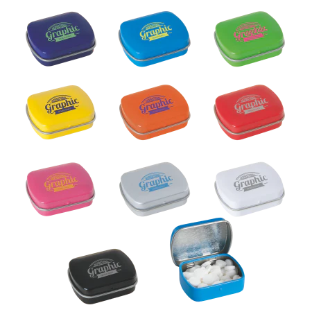 Klein blik met `triangle` mints bedrukken