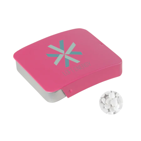Schuifblikje met triangle` mints lichtblauw 3 kleuren 10994