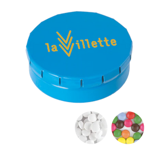 Rond click clack blik 45 mm donkerblauw 3 kleuren 9963