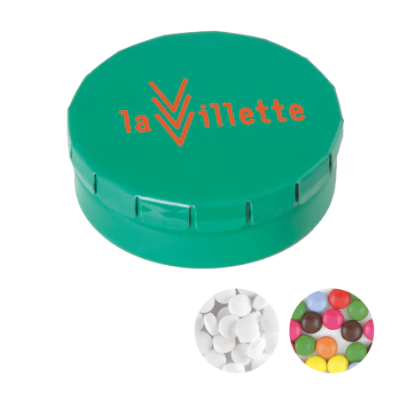 Rond click clack blik mints 72u geel 1 kleur 9982