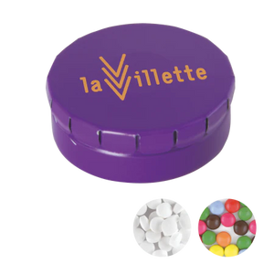 Rond click clack blik 45 mm lichtblauw 3 kleuren 9973