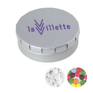 Rond click clack blik mints 72u zilver 1 kleur 9998