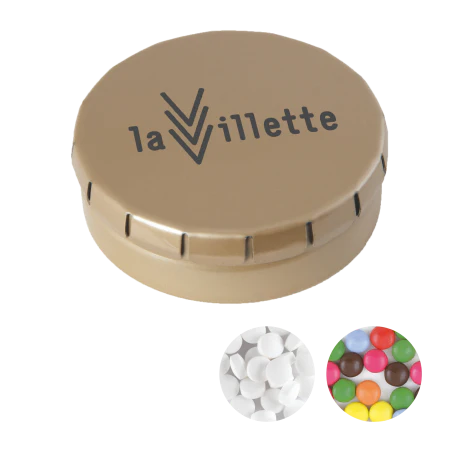Rond click clack blik 45 mm donkergroen 4 kleuren 9969