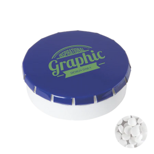 Rond click clack blik mints 72u lichtblauw 1 kleur 9986
