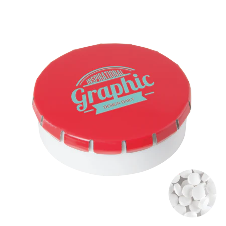 Rond click clack blik mints 72u roze 1 kleur 9995