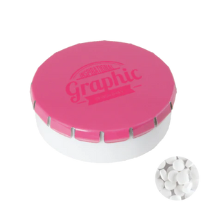 Rond click clack blik mints 72u lichtgrijs 1 kleur 9988