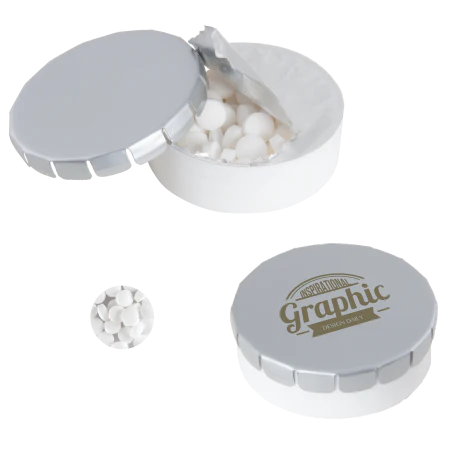 Rond click clack blik mints 72u wit 1 kleur 9997