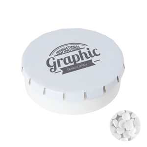Rond click clack blik mints 72u zwart 1 kleur 10000
