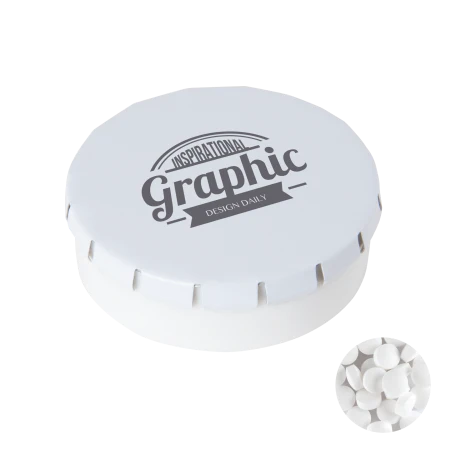 Rond click clack blik mints 72u zwart 1 kleur 10000
