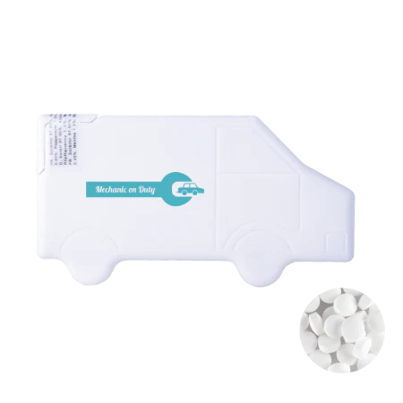 Vrachtwagen mintdispenser bedrukken