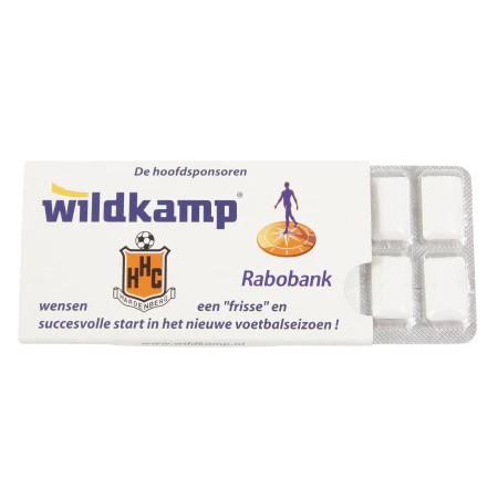 Kauwgum 12 st. in blister bedrukken