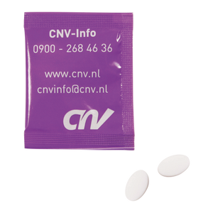 Zakje met 2 ovale mints bedrukken