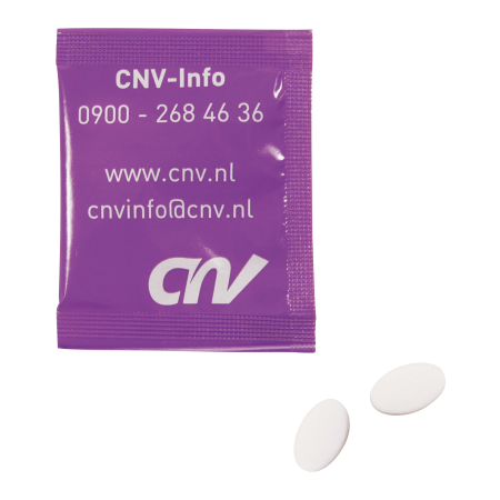 Zakje met 2 ovale mints bedrukken