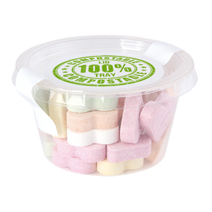 Biobakje met mints of snoep bedrukken