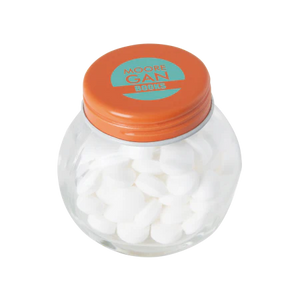 Glazen potje met mints geel 1 kleur 4540