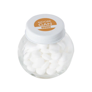 Glazen potje met mints oranje 1 kleur 4545