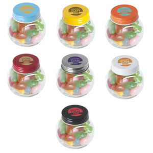 Glazen potje met jelly beans bedrukken