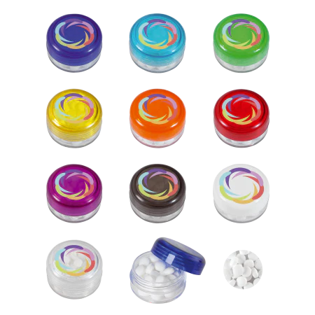 Rond potje met mints bedrukken
