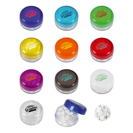 Rond potje met mints bedrukken