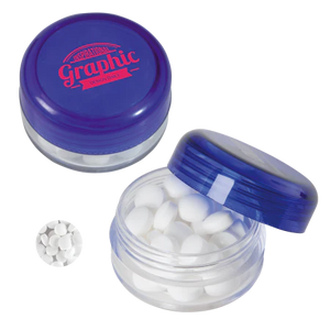 Rond potje met mints donkerblauw 2 kleuren 10046