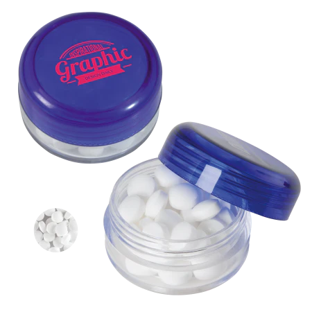 Rond potje met mints donkerblauw 2 kleuren 10046