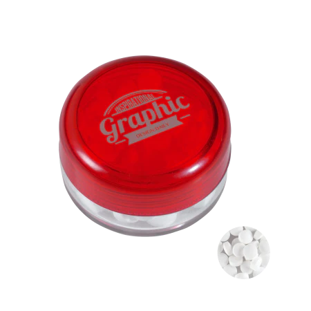 Rond potje met mints lichtblauw 2 kleuren 10052