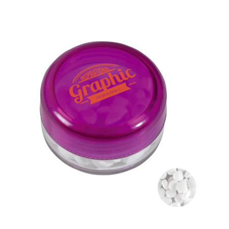 Rond potje met mints lichtblauw 3 kleuren 10053