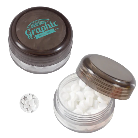 Rond potje met mints lichtblauw 4 kleuren 10054