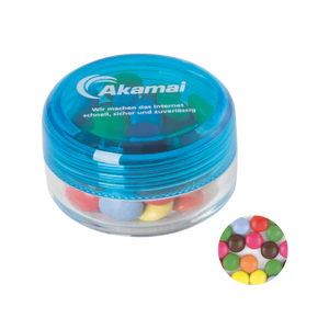 Rond potje met choco carletties donkerblauw 3 kleuren 10024