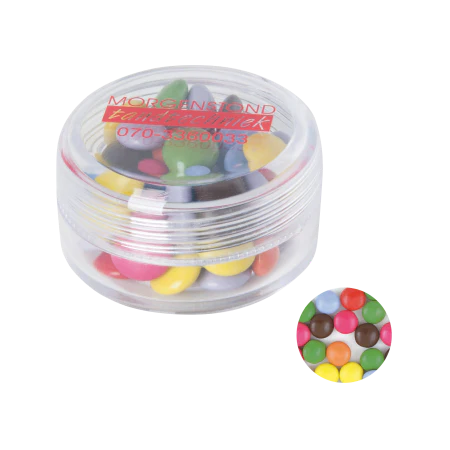 Rond potje met choco carletties lichtgroen 1 kleur 10033