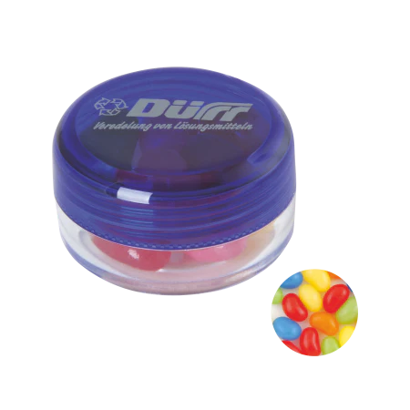 Rond potje met jelly beans donkerblauw 2 kleuren 10035