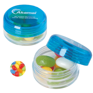 Rond potje met jelly beans donkerblauw 3 kleuren 10036