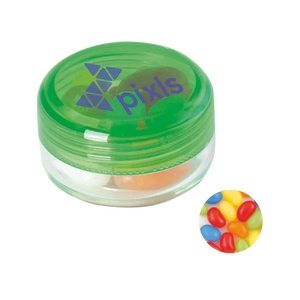 Rond potje met jelly beans donkerblauw 4 kleuren 10037