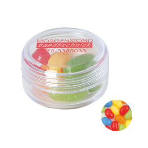 Rond potje met jelly beans lichtgroen 1 kleur 10044