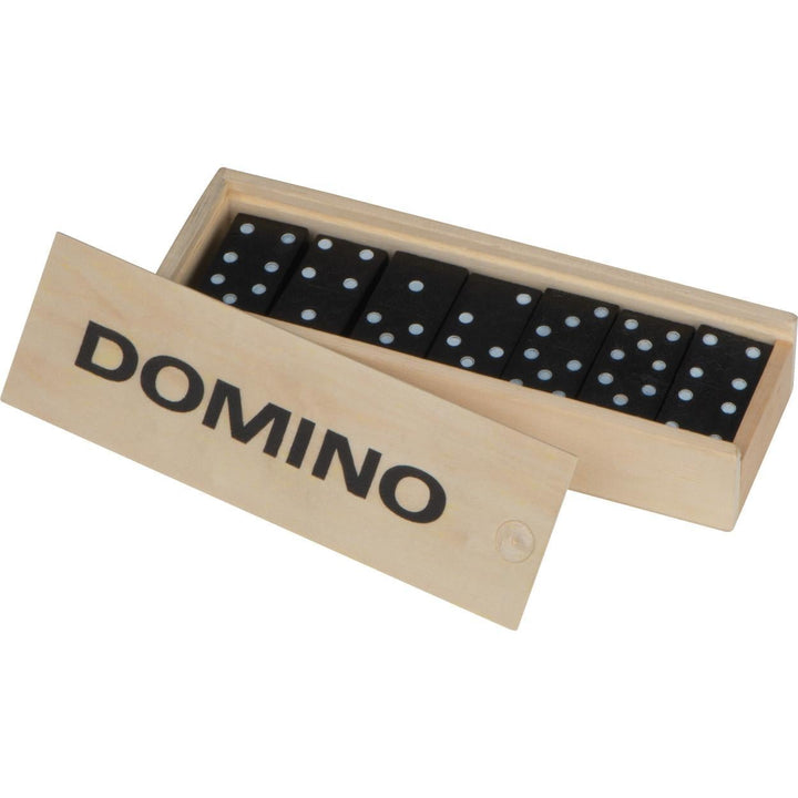 Dominospel in houten box bedrukken
