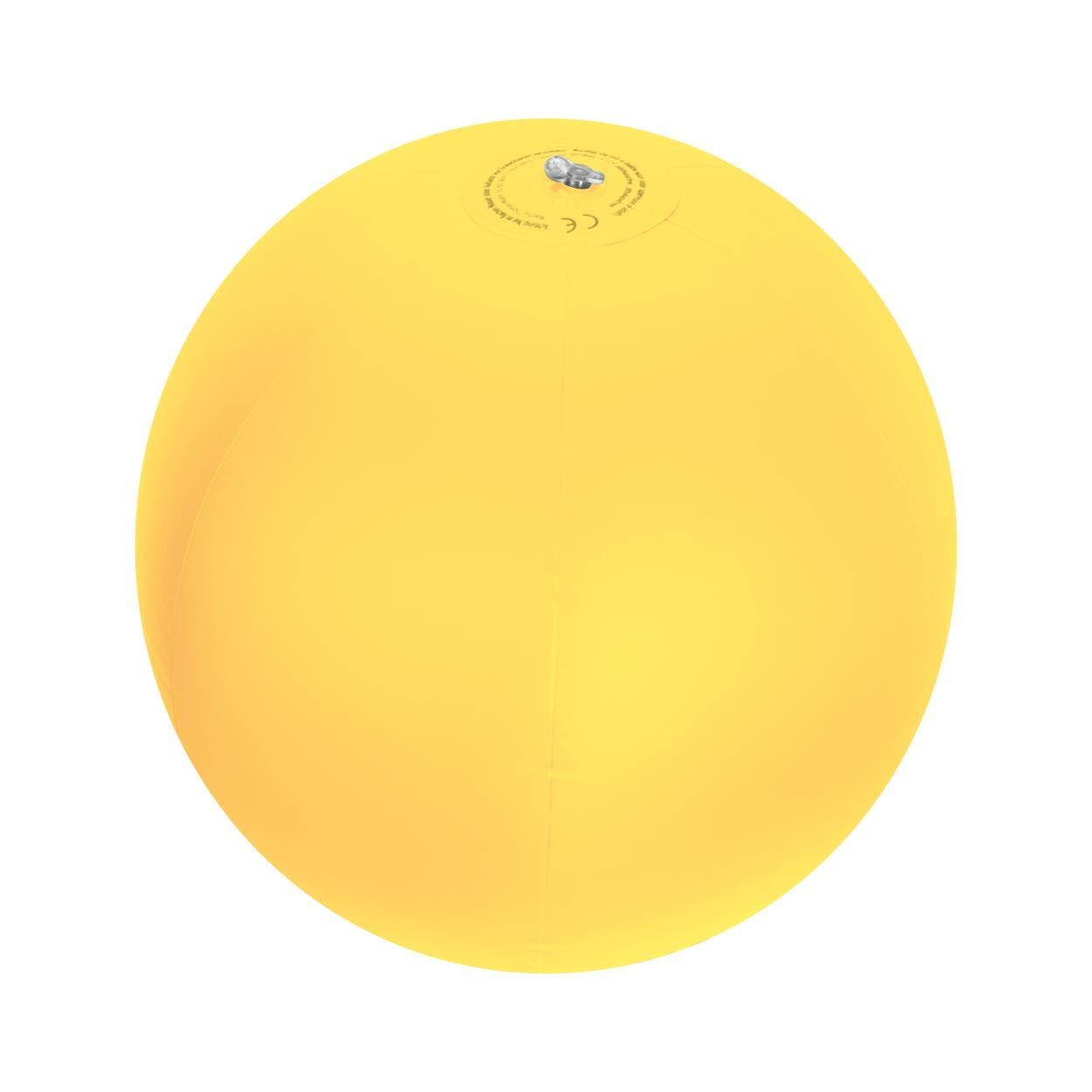Opblaasbare strandbal geel 1 kleur 8606