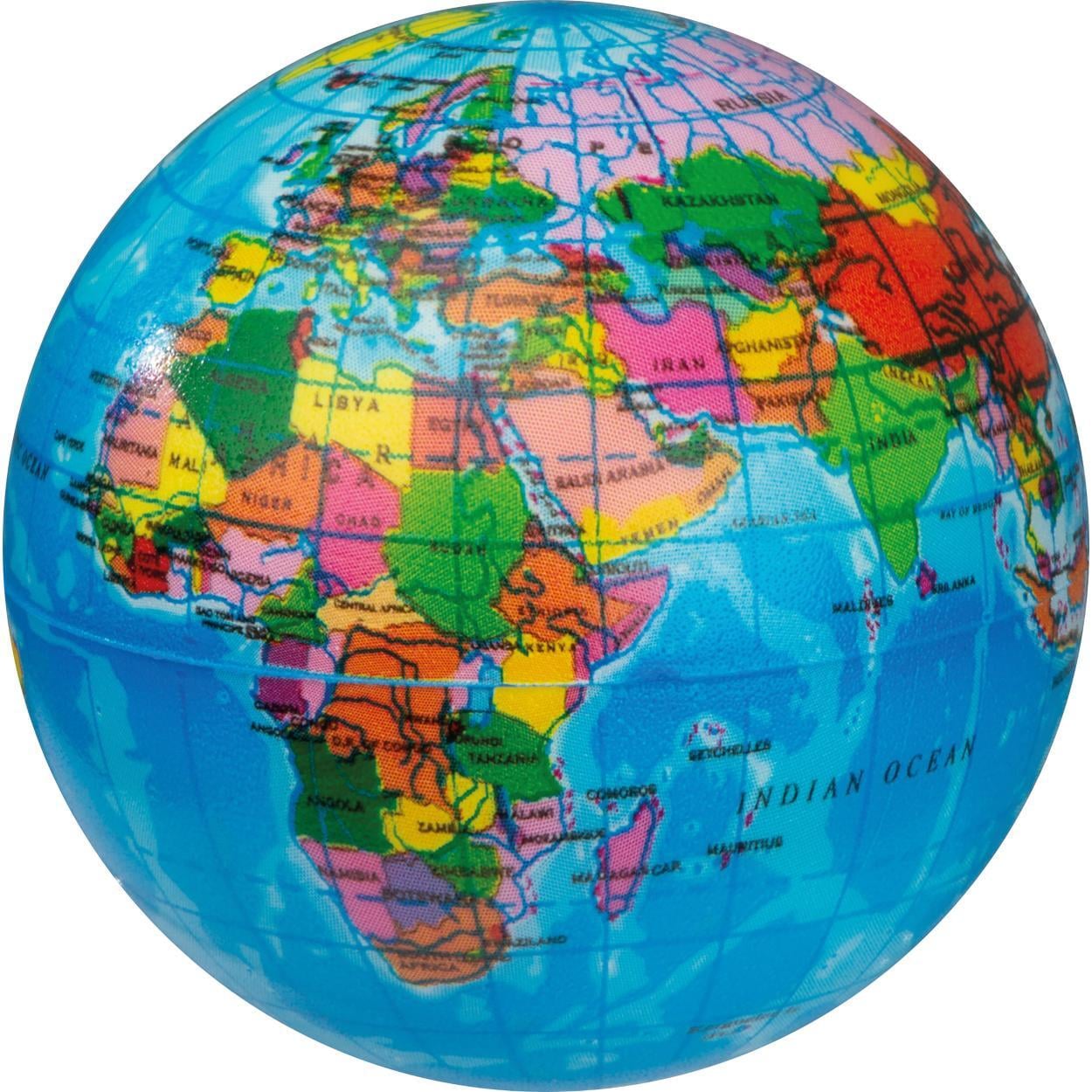 Antistressbal in wereldbol sample