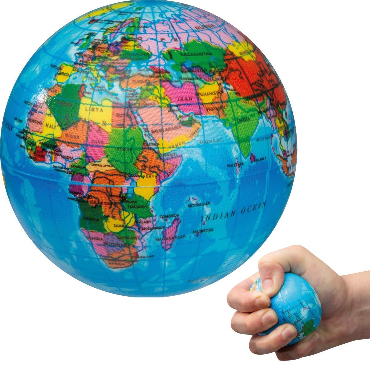 Antistressbal in wereldbol sample