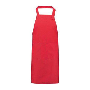 Schort met zak 85 x 75 cm rood 1 kleur 10892